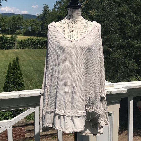 🛑SOLD🛑  FREE PEOPLE Laguna Thermal Top Ivory  LG - Picture 2 of 8